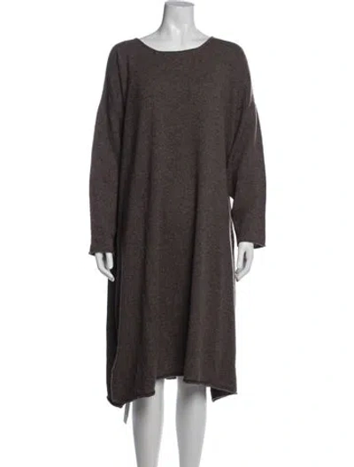 Pre-owned Eskandar Cashmere Midi Length Dress W/ Tags In Brown