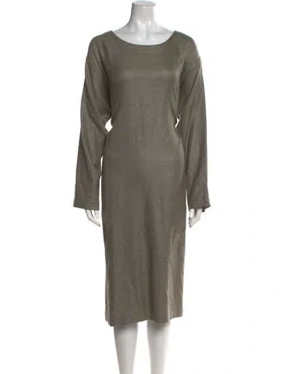 Pre-owned Eskandar Cashmere Midi Length Dress W/ Tags In Gray