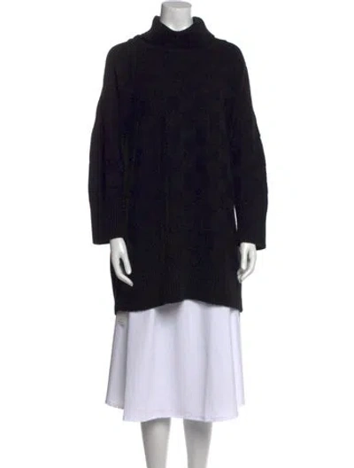 Pre-owned Eskandar Cashmere Mock Neck Sweater In Black