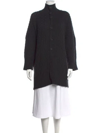 Pre-owned Eskandar Cashmere Mock Neck Sweater In Black