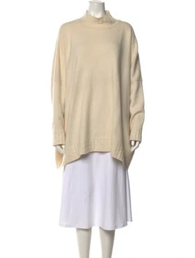 Pre-owned Eskandar Cashmere Mock Neck Sweater In Neutrals