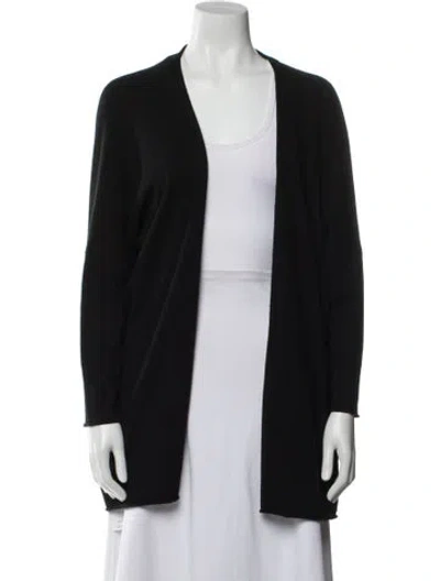 Pre-owned Eskandar Cashmere Open Front Sweater In Black