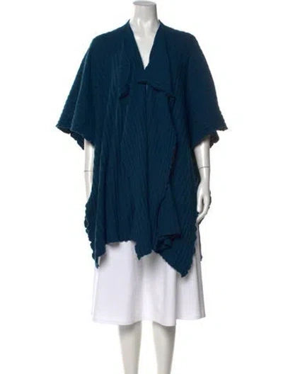 Pre-owned Eskandar Cashmere Open Front Sweater In Blue