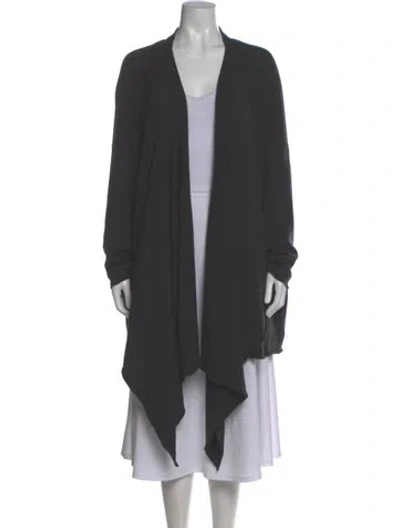 Pre-owned Eskandar Cashmere Open Front Sweater In Gray