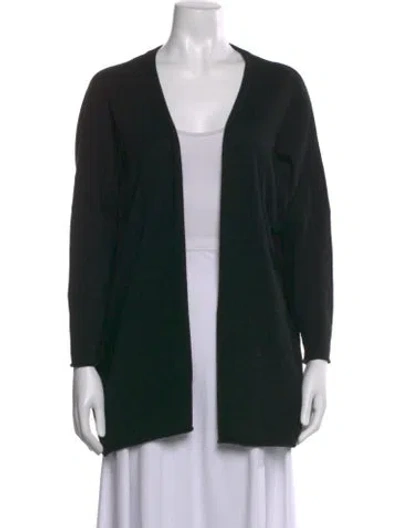 Pre-owned Eskandar Cashmere Open Front Sweater W/ Tags In Black