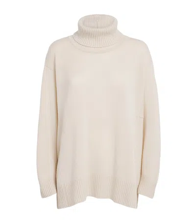 Eskandar Cashmere Panelled Rollneck Sweater In Neutral