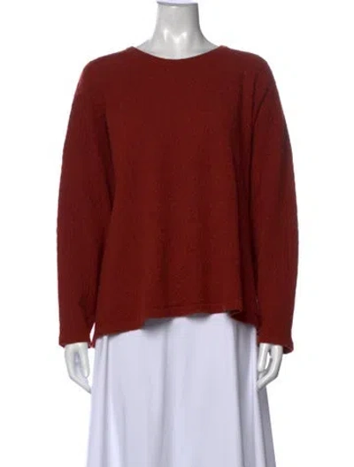 Pre-owned Eskandar Cashmere Patterned Sweater In Orange