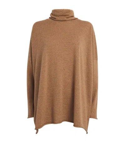 Eskandar Cashmere Rollneck Sweater In Beige