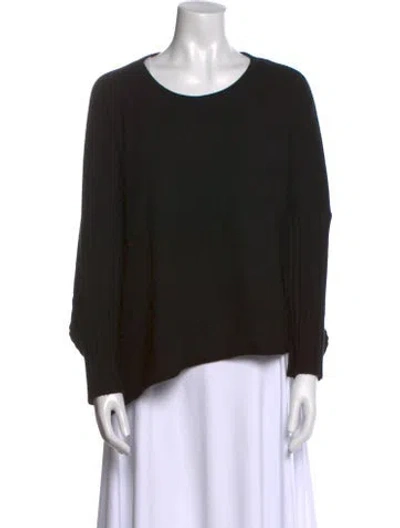 Pre-owned Eskandar Cashmere Scoop Neck Sweater In Black