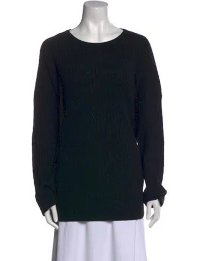 Pre-owned Eskandar Cashmere Scoop Neck Sweater In Blue