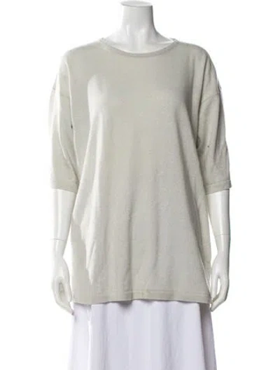 Pre-owned Eskandar Cashmere Scoop Neck Sweater In Gray