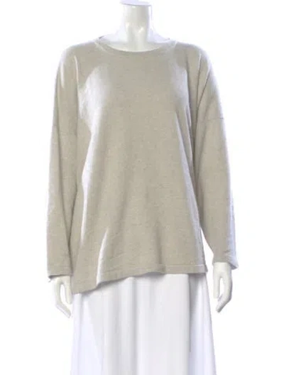 Pre-owned Eskandar Cashmere Scoop Neck Sweater In Gray