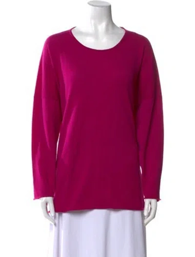 Pre-owned Eskandar Cashmere Scoop Neck Sweater In Pink