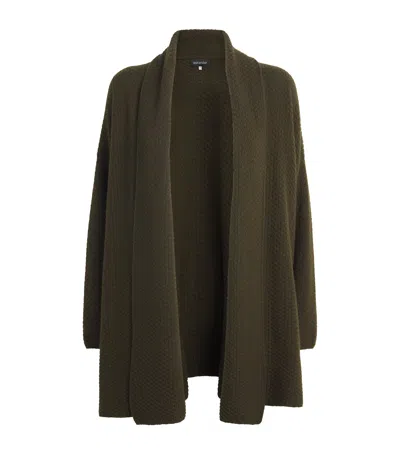 Eskandar Cashmere Shawl Cardigan In Green