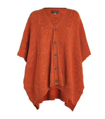 Eskandar Cashmere Short-sleeve Cardigan In Orange