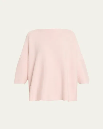 Eskandar Cashmere Slash-sleeve Sweater In Pink