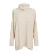 Eskandar Cashmere Slim-sleeve Rollneck Sweater In Neutral