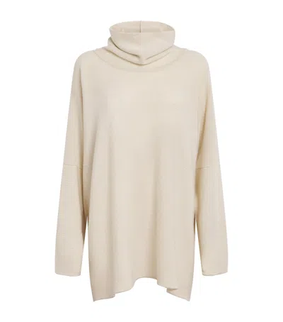 Eskandar Cashmere Slim-sleeve Rollneck Sweater In Neutral