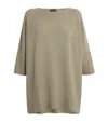 Eskandar Cashmere Square-neck Top In Green
