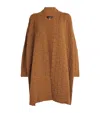 ESKANDAR CASHMERE SQUARE-RIB SHAWL CARDIGAN