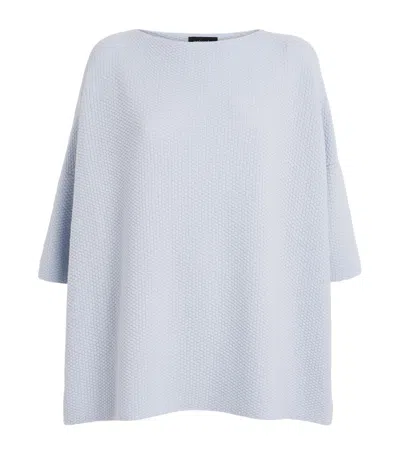Eskandar Cashmere Square-neck Sweater In Blue