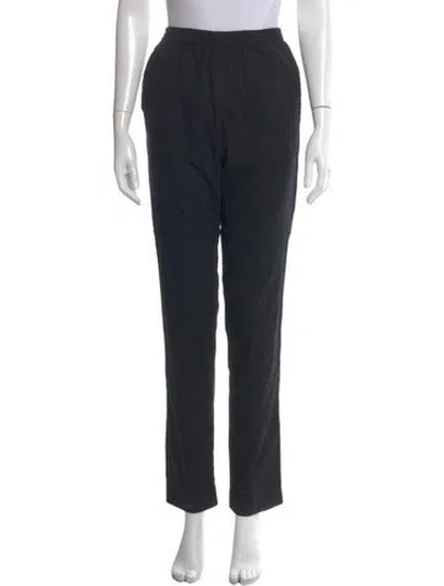 Pre-owned Eskandar Cashmere Straight Leg Pants In Black