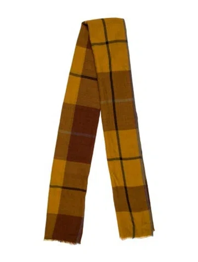 Pre-owned Eskandar Cashmere Striped Scarf In Brown