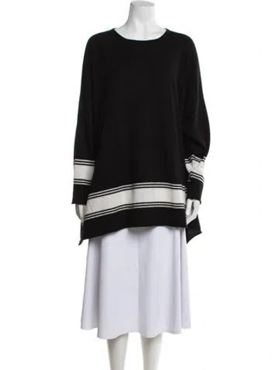 Pre-owned Eskandar Cashmere Striped Sweater In Black