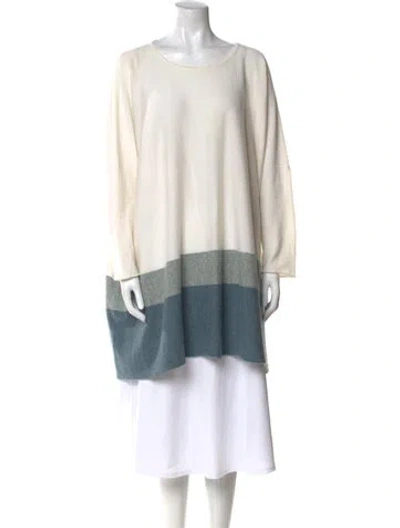 Pre-owned Eskandar Cashmere Striped Sweater In Blue