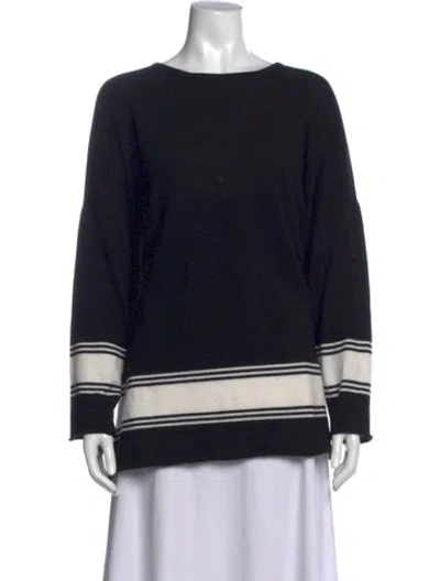 Pre-owned Eskandar Cashmere Striped Sweater In Blue