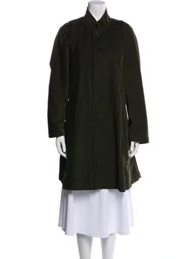 Pre-owned Eskandar Cashmere Trench Coat In Green