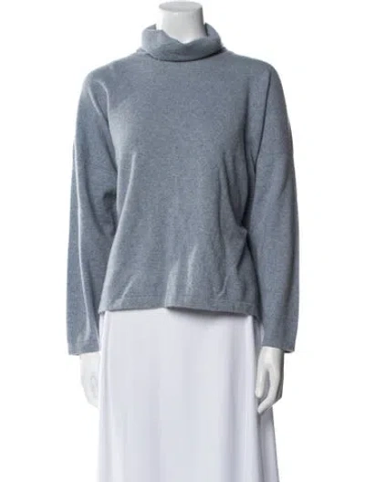 Pre-owned Eskandar Cashmere Turtleneck Sweater In Blue