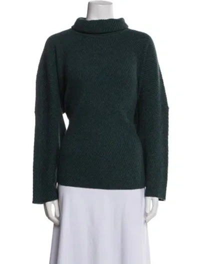 Pre-owned Eskandar Cashmere Turtleneck Sweater In Blue