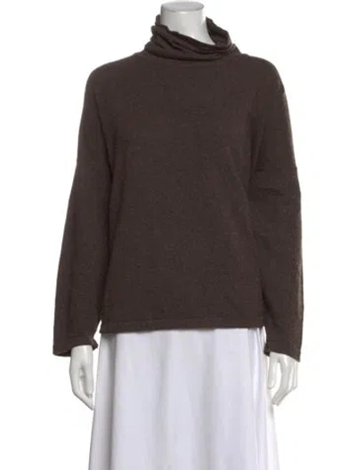 Pre-owned Eskandar Cashmere Turtleneck Sweater In Brown