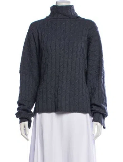 Pre-owned Eskandar Cashmere Turtleneck Sweater In Gray