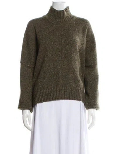 Pre-owned Eskandar Cashmere Turtleneck Sweater In Green