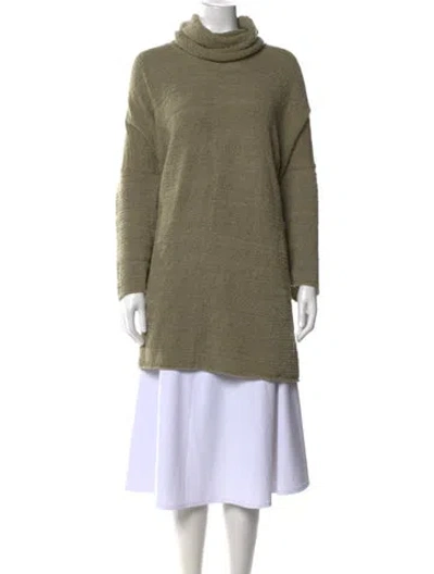 Pre-owned Eskandar Cashmere Turtleneck Sweater In Green
