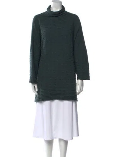 Pre-owned Eskandar Cashmere Turtleneck Sweater In Green