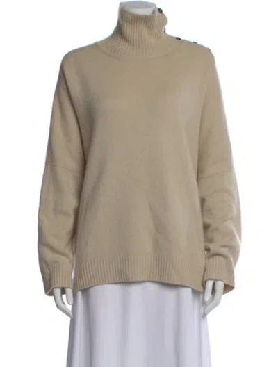 Pre-owned Eskandar Cashmere Turtleneck Sweater In Neutral