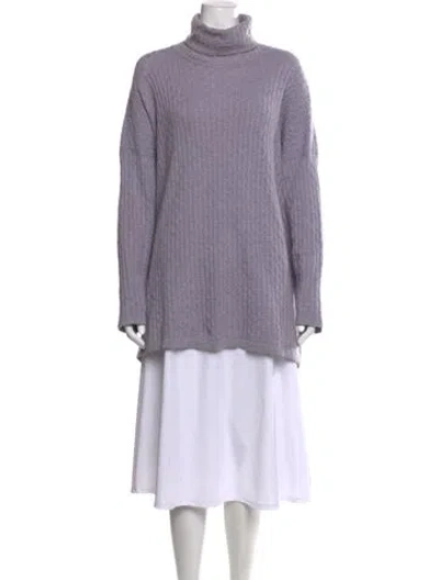 Pre-owned Eskandar Cashmere Turtleneck Sweater In Purple