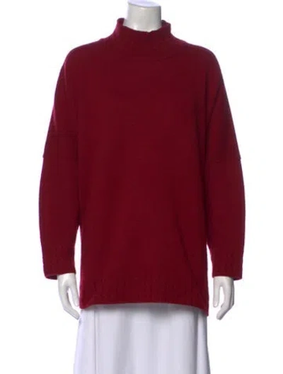Pre-owned Eskandar Cashmere Turtleneck Sweater In Red