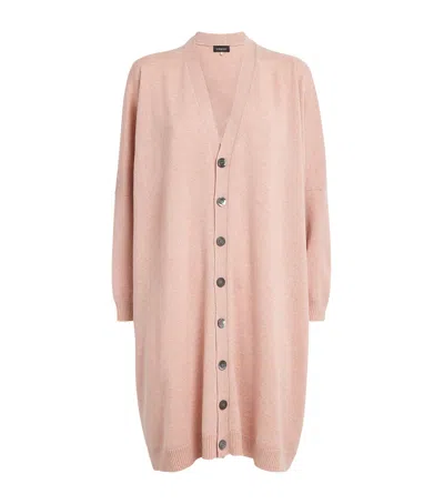 Eskandar Cashmere V-neck Cardigan In Pink