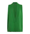 Eskandar Cashmere V-neck Sweater Vest In Green