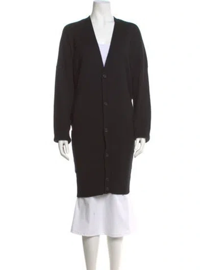 Pre-owned Eskandar Cashmere V-neck Sweater In Black