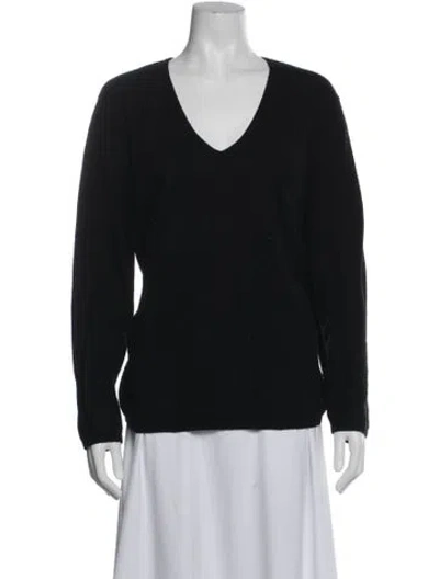 Pre-owned Eskandar Cashmere V-neck Sweater In Blue