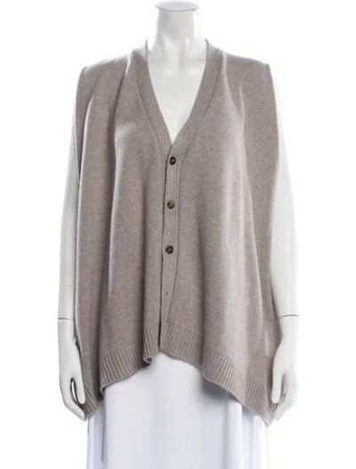 Pre-owned Eskandar Cashmere V-neck Sweater In Gray