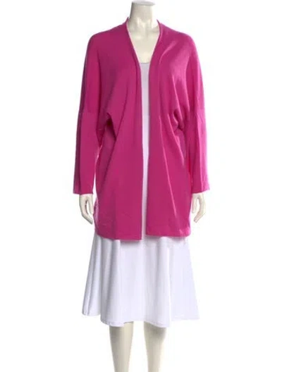 Pre-owned Eskandar Cashmere V-neck Sweater In Pink