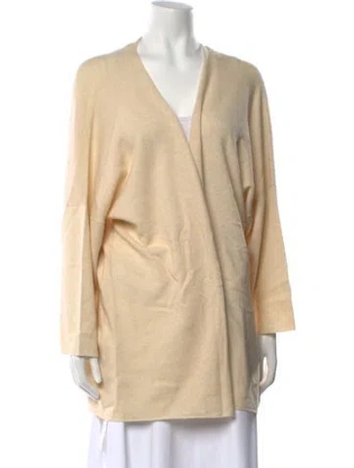 Pre-owned Eskandar Cashmere V-neck Sweater W/ Tags In Neutral