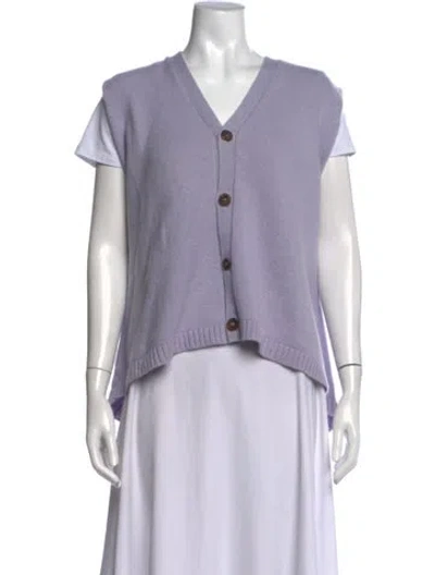 Pre-owned Eskandar Cashmere V-neck Sweater W/ Tags In Purple