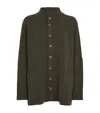 Eskandar Cashmere Wide Cardigan In Green